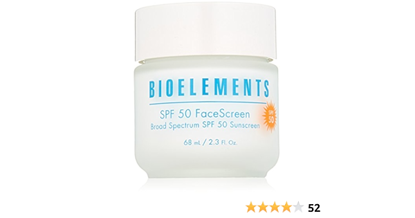 bioelements spf 50 face screen