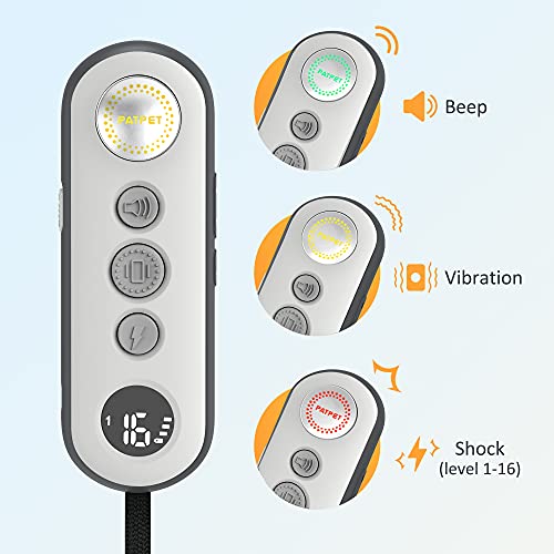 PATPET Dog Training Collar with Remote, Rechargeable IPX7 Waterproof 2 Packs Dog Shock Collar for 8 to 110 lbs Medium… - Image 3