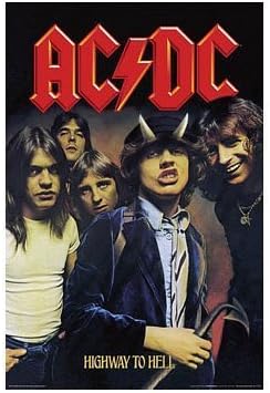 Ac Dc Highway To Hell Poster 91 5 X 61cms Approx 36 X 24 Inches Amazon Co Uk Kitchen Home