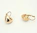 Simple Smooth Heart Leverback Earrings Fashion Jewelry for Women (Gold Plated)