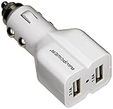 RAVPower Car Charger Rapid Dual USB Charger (15.5W / 3.1A) for iPhone, Samsung Galaxy, Nexus, HTC, Motorola, Nokia and More-White