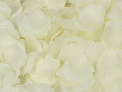 123zero Artificial Silk Rose Flower Petals ï¼ˆ2000 Pcs) for Party and Wedding Bridal Decoration (Ivory)
