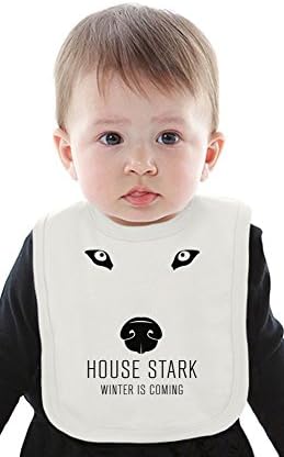 House Stark Minimalist Organic Baby Bib With Ties