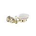 OWOFAN Soap Holder With White Ceramics Dish Bath Storage Shelf Crystal Bathroom Accessories Brass Gold HK-31K