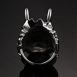 Men's Gothic Stainless Steel Band Rings Silver