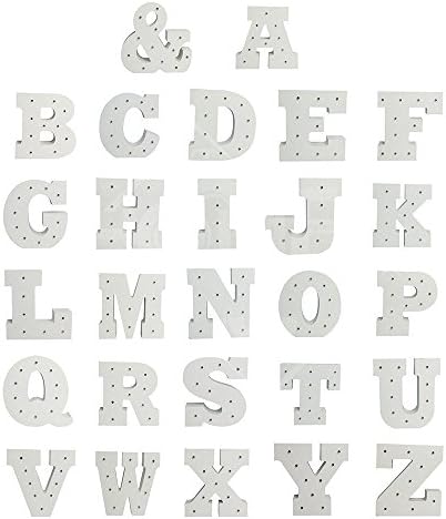 Seteda Light Up Wooden Alphabet Letter Battery Operated A-Z LED Letters Lights Bulb ,R