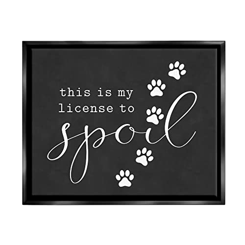 Stupell Industries License To Spoil Walking Paw Prints Animal Pet, Design by Le…