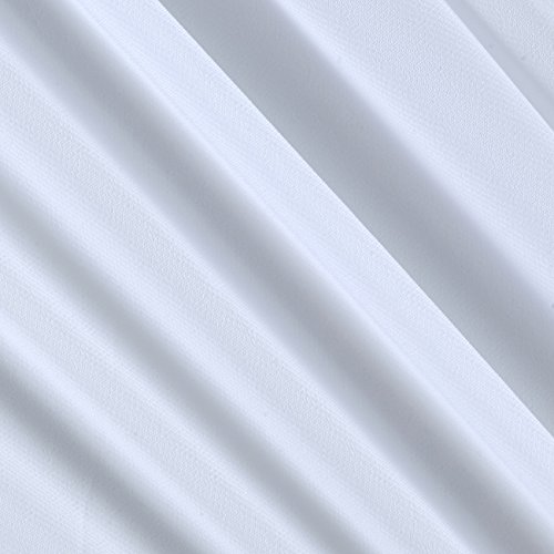 Ben Textiles Inc. Chiffon Solid White Fabric By The Yard