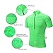Spotti Men's Cycling Bike Jersey Short Sleeve with 3 Rear Pockets- Moisture Wicking, Breathable, Quick Dry Biking Shirt Green