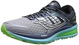 Saucony Women's Triumph ISO 2 Running Shoe, Grey/Blue/Slime, 8.5 M US