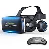 Pansonite VR Headset with Remote Control, 3D Glasses Virtual Reality Headset for VR Games & 3D Movies, Eye Care System…
