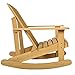Giantex Adirondack Chair Outdoor Natural Fir Wood Rocking Chair Patio Deck Garden Furniture