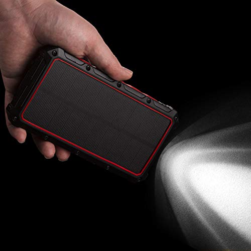 image for Bysionics Solar Charger, 10000mAh Qi Wireless Charger Portable Chargin