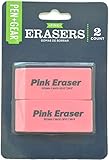 PEN+GEAR Smudge-Proof Pink Erasers 2 Count