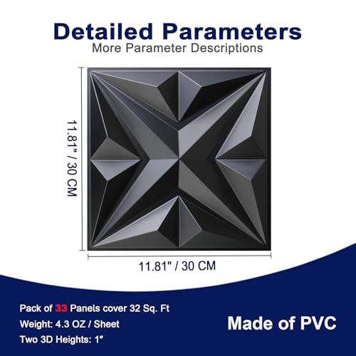 MIX3D 3D Wall Panels, Star Textured PVC Wall Panels For Interior Wall ...