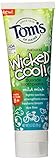 Tom's of Maine Wicked Cool! Toothpaste Anticavity with Fluoride, Mild Mint 4.2 oz (Pack of 2)