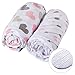 Momcozy Universal Bassinet Sheets Set 2 Pack for Girls, Soft & Breathable 100% Cotton, Fitted Elastic Design, Pink Heart & Arrows, Fits Oval Halo, Chicco Lullago, Mini Co-Sleepers, Ingenuity