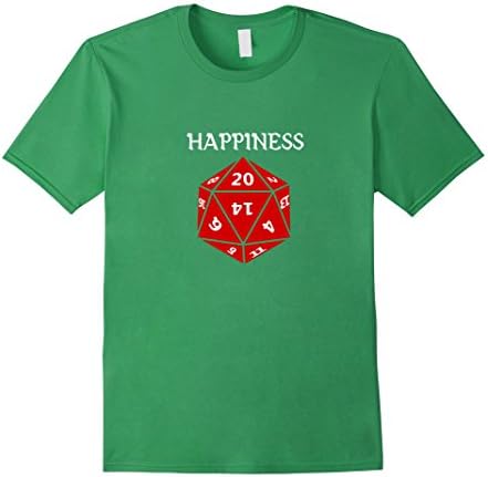 Men's Fantasy Role Play Game Shirt: Happiness is a Natural 20 XL Grass