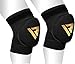 RDX Knee Support Brace Protector Foam Pads Guard Wraps Elasticated Shield, Medium, Black, Medium, Black