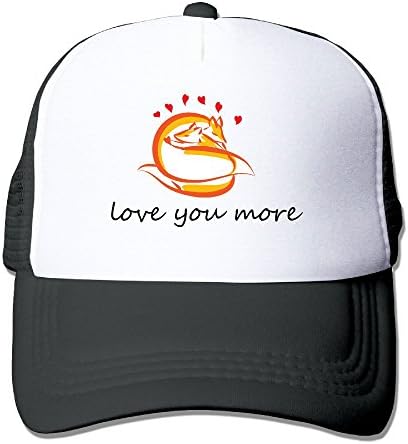 Vicop Love You More Trucker Cap Summer Mesh Hat With Adjustable Strap Black