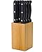 Knife Block For Steak Knives 5 Inch Utility Knives 8 Piece Slot Organizer Durable 100% Natural Wood Holder Storage In Drawer Cabinet Kitchen Centerpiece