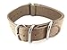 JRRS7777 20mm Canvas Watch Strap Band Sports Military Army New Pattern Brown ZULU NYS-112