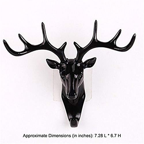 PUCLST 2Pcs Wall Hanging Hook Vintage Deer Antlers Wall Mounted Clothes Coat Hooks Hat Scarf Key Hanger Rack Jewellery Display Holder Decorative Wall Hook Multipurpose Shelves
