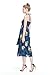 Women's Hawaiian Butterfly Luau Dress in Palm Green Hibiscus in Navy