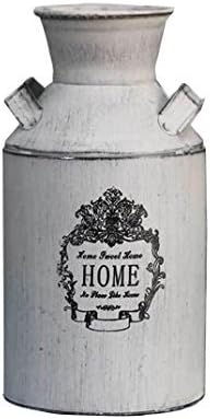 French Style Country Rustic Primitive Jug Vase Milk Can for Home Bar Decoration Decoration (iron)