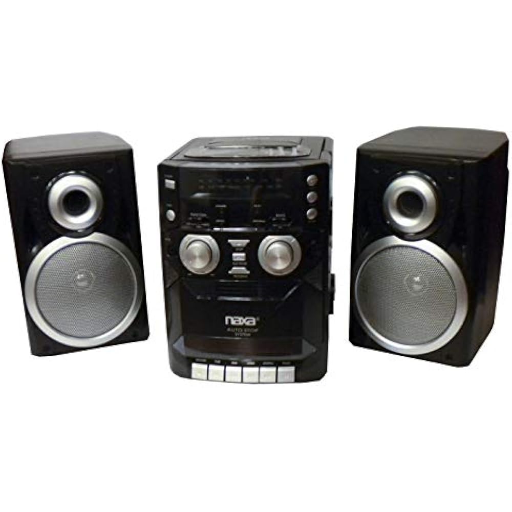 Naxa Portable Cd Player Am/Fm Radio Cassette Detachable Speakers Ac/Dc