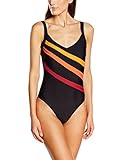 Delimira Women's Striped Slimming Plus Size One Piece Swimsuit Bathing Suits