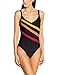 Delimira Women's Striped Slimming Plus Size One Piece Swimsuit Bathing Suits