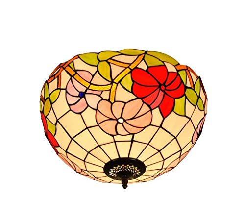 Tiffany Style Ceiling Light Fixture Semi Flush Ceiling Lamp 16