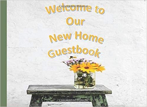 Welcome To Our New Home Guestbook Pretty Sunflower Design