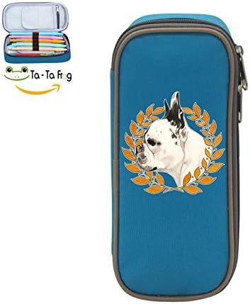 Fymanlu Bulldog Pattern Big Capacity Pencil Case Bag Portable Stylish Nylon Pen Cases
