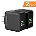 Quick Charge 3.0 18W USB Wall Charger 2-Pack, SOMOSTEL Portable Universal Fast Charger Adapter Compatible with Samsung Galaxy S10 Note 8 S7,iPhone XR 8 7,Moto,LG G6 V20,HTC,Kindle,iPad,Android Phone