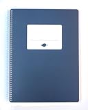 Mitz Stone Paper Journal: multi purpose & media use. 8pt. TerraSkin rock paper, color:  Beach Charcoal, 7x9.5 inches, 30 Sheets. Eco Alternative Creative Space