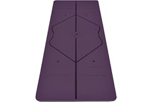 Liforme Original Yoga Mat – Free Yoga Bag Included - Patented Alignment System, Warrior-like Grip, Non-slip, Eco-friendly, sweat-resistant, long, wide, 4.2mm thick mat for comfort