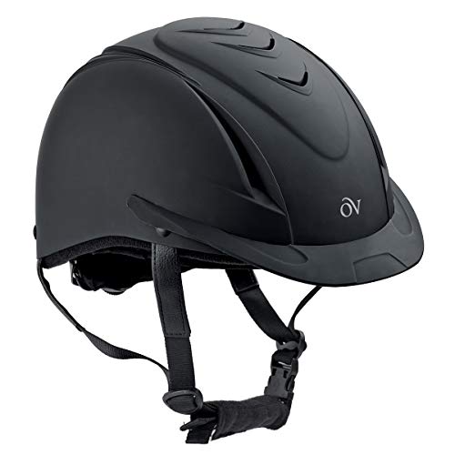 English Riding Supply Inc English Riding Supply Ovation Deluxe Schooler Helmet Black/Black M/L (Best Riding Helmets Horseback Riding)