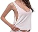 GuPoBoU168 Women Casual Street Look Cut Off Crop Tank Tops White L FBA