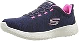 Skechers Sport Women's Burst Equinox Fashion Sneaker, Navy/Hot Pink, 8 M US