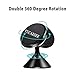 Double 360 Degree Rotation Magnetic Car Phone Mount, Dashboard Car Phone Holder, Compatible with Most Smartphones