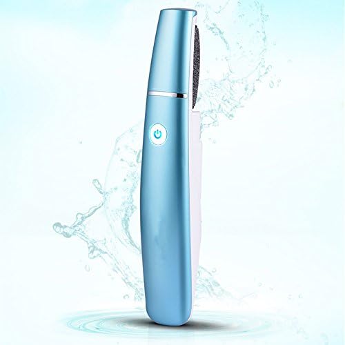 USB Rechargeable electric callus remover with LED Light Remove Dead, Hard, Cracked Skin , Professional Foot Care Tool Pedicure waterproof Regular Coarse (Blue)