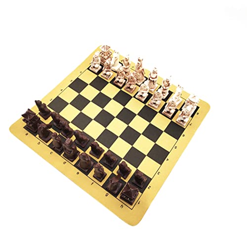 Portable Chess Set,Travel Chess Game,Unique Handmade Chess Pieces and