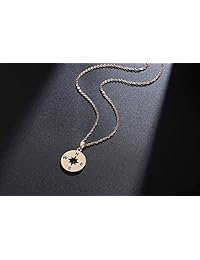 Rosa Vila Inspirational Compass Necklace, Friendship Compass Necklace for Women, I’d Be Lost Without You Friendship Necklace, Compass Jewelry, Silver, Gold, or Rose Gold Compass Necklace
