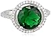 Amazon Essentials Sterling Silver Cubic Zirconia Halo Ring, (previously Amazon Collection)
