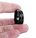 FIBO STEEL Stainless Steel Fidget Mens Rings - Spinner Ring for Men Women Anxiety Rings Chain Black Wedding Band 8mm Size 7-14