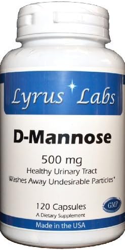 Lyrus Labs - D-Mannose 500 mg - 120 Capsules - Made in the U.S.A. by Lyrus Labs