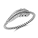 Oxford Diamond Co Feather Oxidized Twisted Band Celtic .925 Sterling Silver Ring Size 11