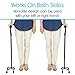 Vive Quad Cane - Walking Stick for Men and Women - Lightweight Adjustable Staff - Comfortable Right and Left Hand Grip for Stability Support - Four Prong Sturdy Aluminum Travel Aid - 4 Tip Black